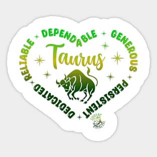 Taurus Zodiac Tshirt Sticker